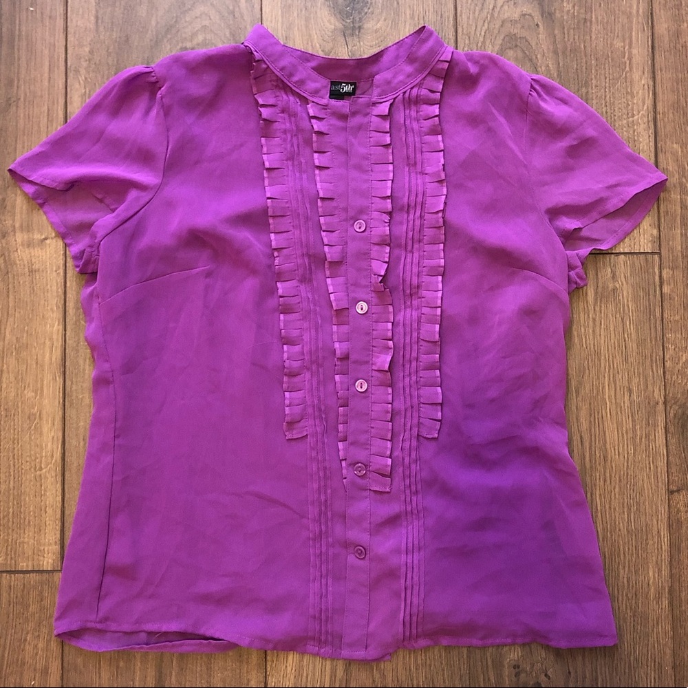 East 5th purple blouse